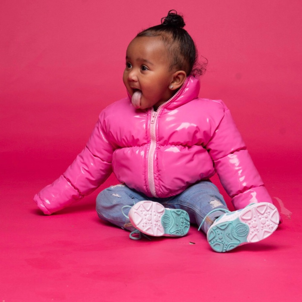 Baby Hot Pink Bubble Coat